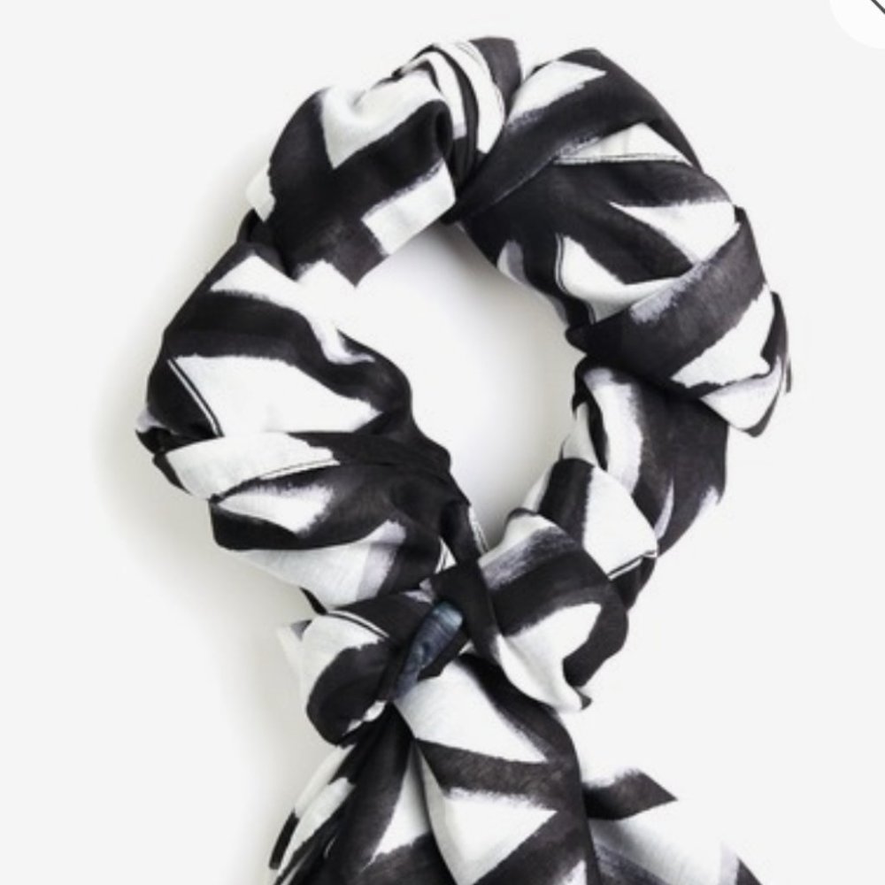 Debbie Martin Geometric Grid Scarf